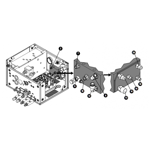 015905 Нажимной адаптер трубка 1/8 дюйма NPT X 1/4 дюйма-3