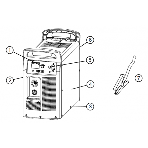 428247 Комплект: крышка источника тока Powermax125 CCC с информационными табличками Hypertherm