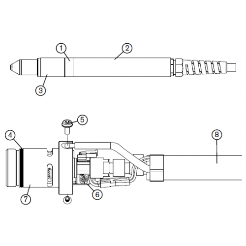 428149 Комплект: сменный провод механизированного резака Duramax Hyamp 180° длиной 4,6 м Hypertherm