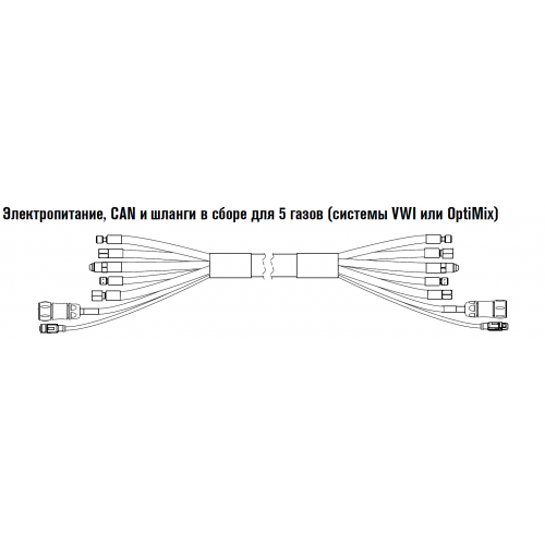 428368 Электропитание, CAN и шланги в сборе для 5 газов (системы VWI или OptiMix) 15 м.